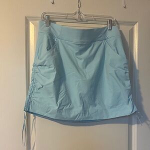Light Blue Skirt with Side Ruching